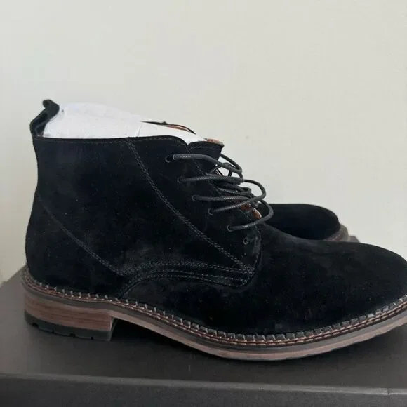 NIB Vintage Foundry Co Black Otto Suede Leather Lace Up Boots Size 8 Chukka - Picture 2 of 11